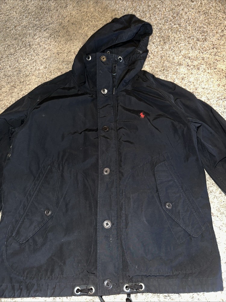 Men’s Black Polo Jacket Size Medium