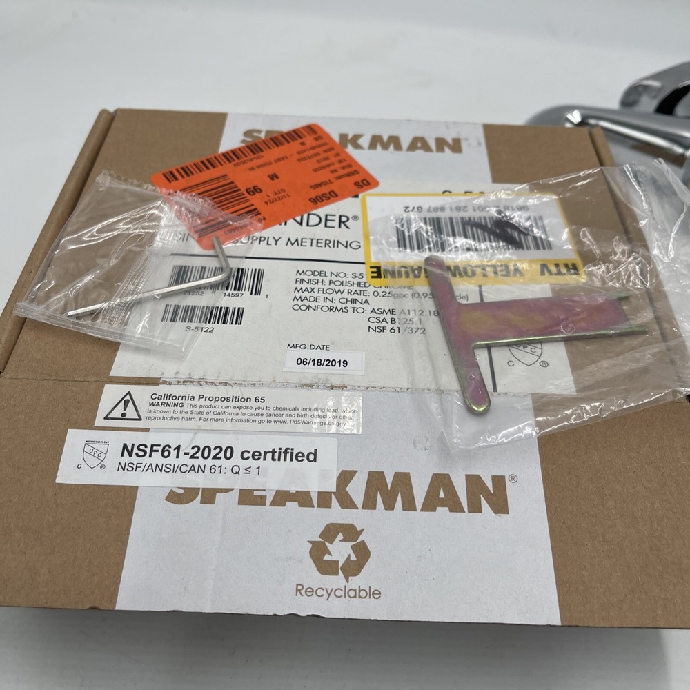 Speakman S-5122 Easy-Push 0.5 GPM Deck Mounted Single Handle Chrome