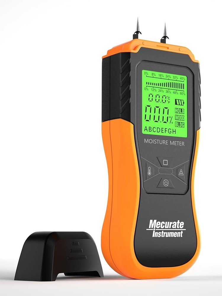 User-Friendly Digital Moisture Detector with Large Display & 3 Colored Alerts