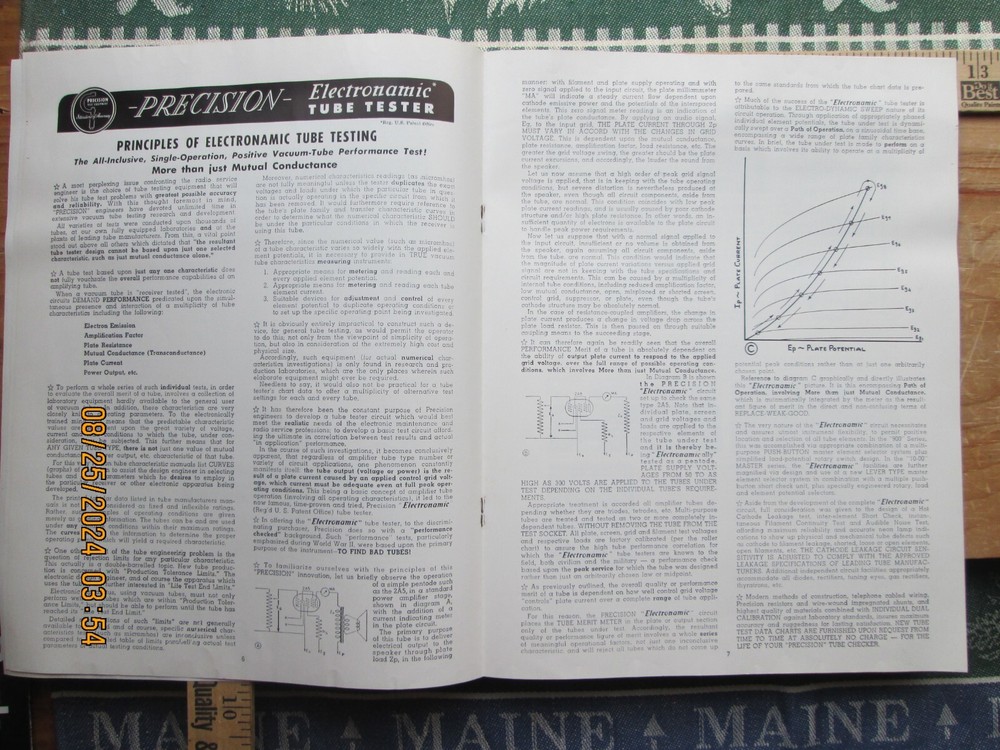 precision test equipment catalog & price list 1950