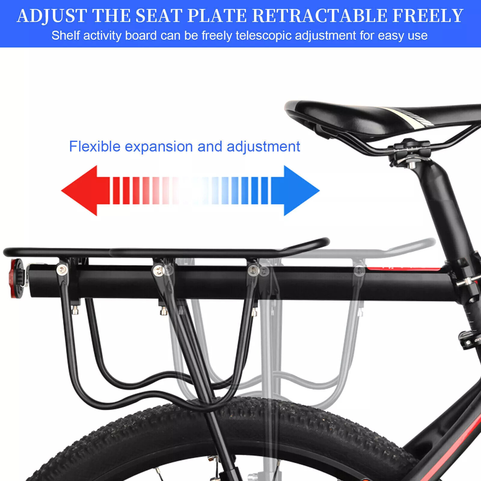 Bike Rear Carrier Rack Mountain Road Bicycle Bracket Cycle Luggage Cargo Holder