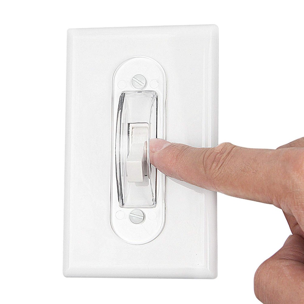 Wall Switch Guards Plate Covers Child Safety Security Home Decor (2 Pack), Cl...