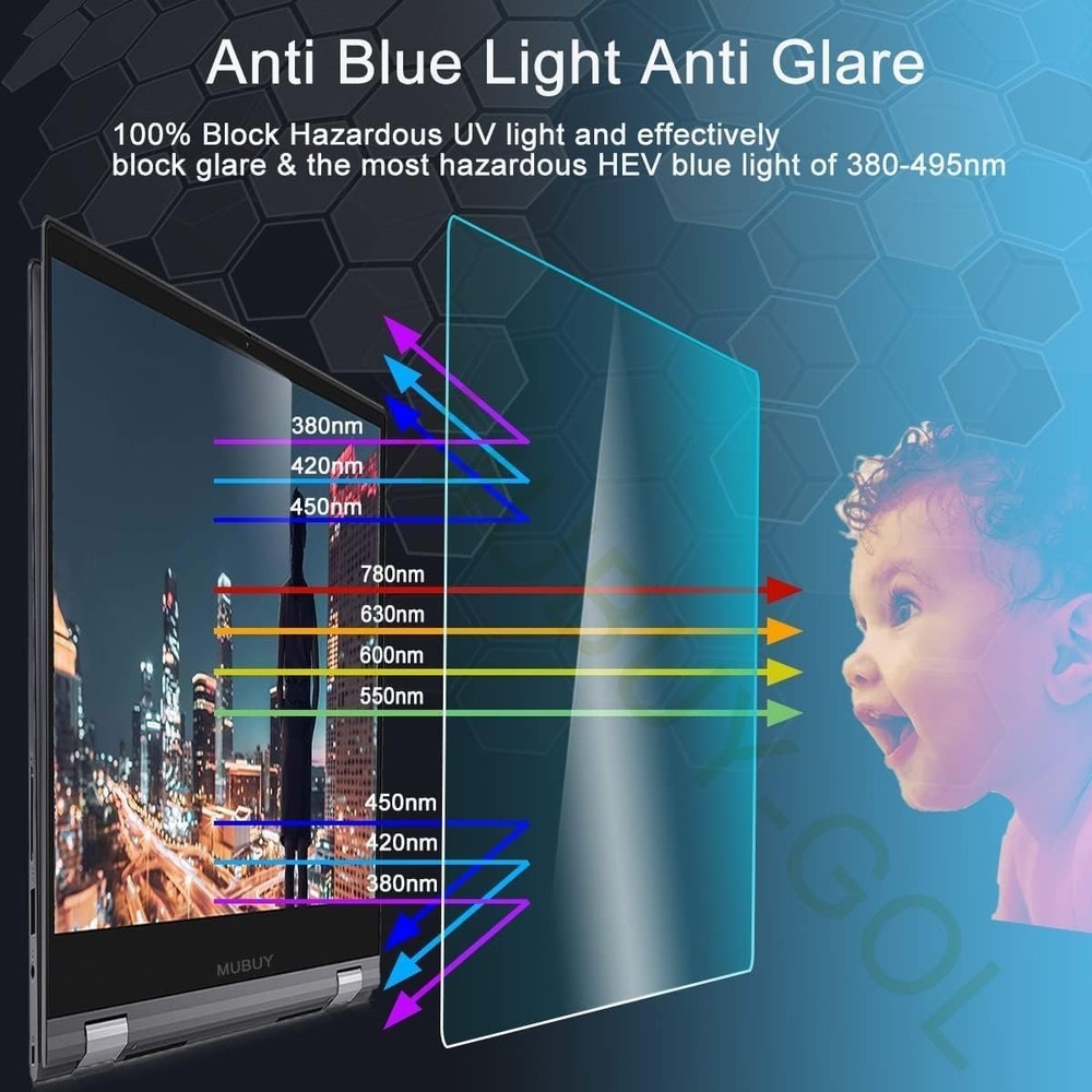 27 Inch Blue Light Filter Screen Protector Anti Glare UV for Widescreen Monitors