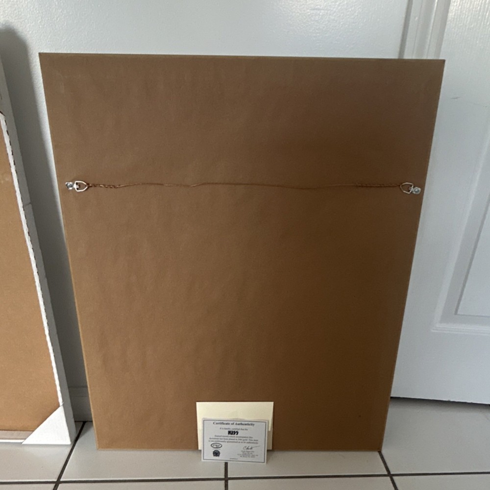 KISS Alive 24kt Gold Plated Framed Record with Certificate of Authenticity