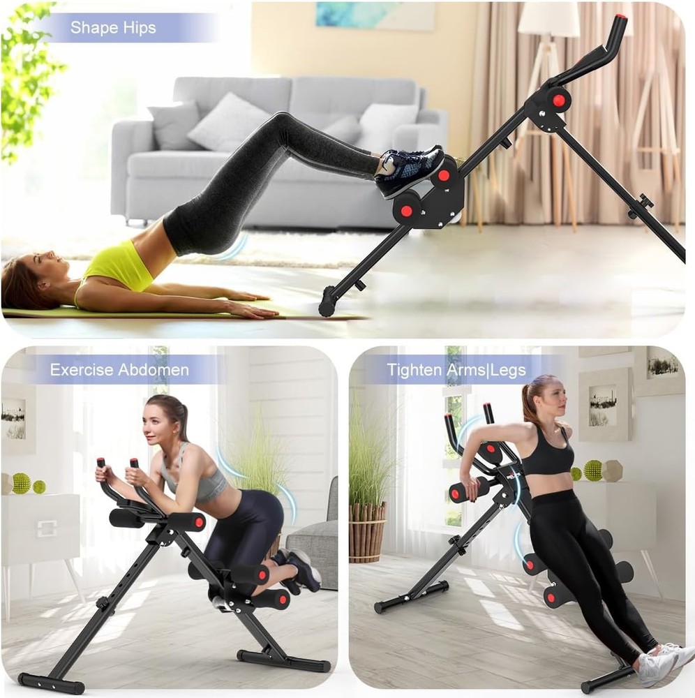 Home Gym AB Workout Machine Adjustable Foldable Strength Equipment 440lb Support