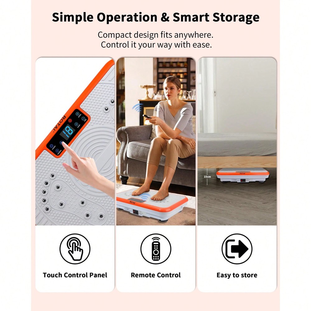 ROTAI VIBRATION PLATE EXERCISE MACHINE - ORANGE