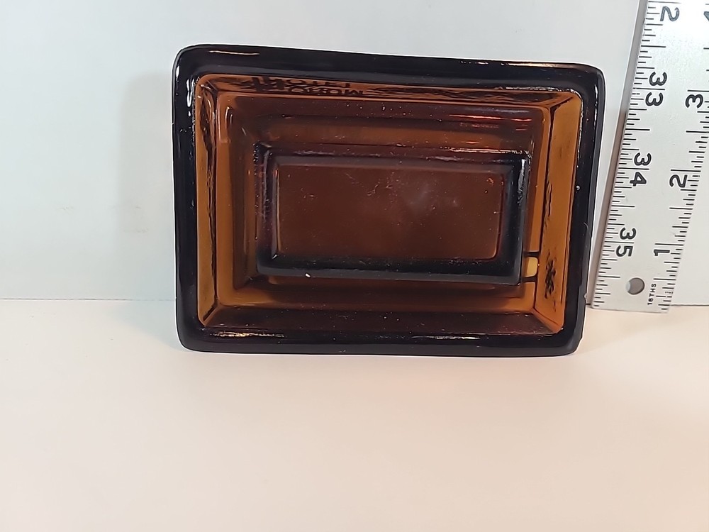 RARE Forum hotel, amberglass ashtray rectangle