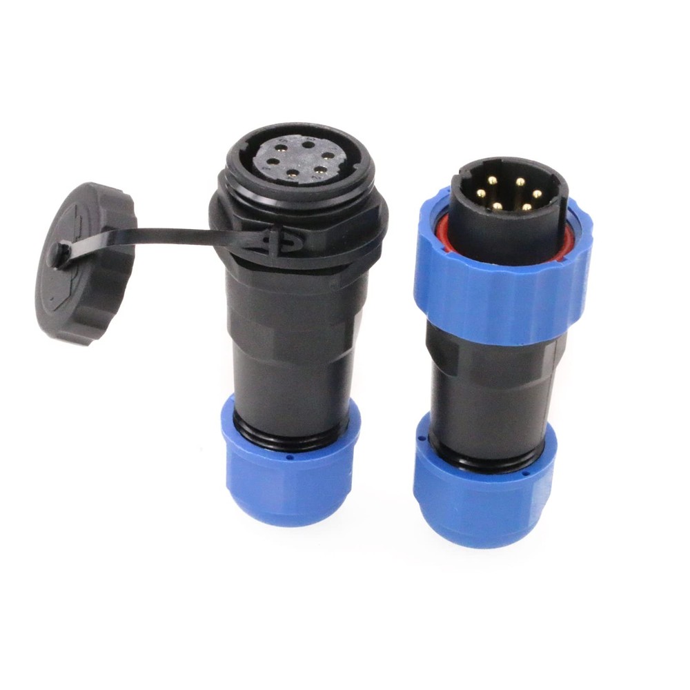 IP68 Panel Mount Wire Cable Electrical Circular Low Voltage Waterproof Connec...