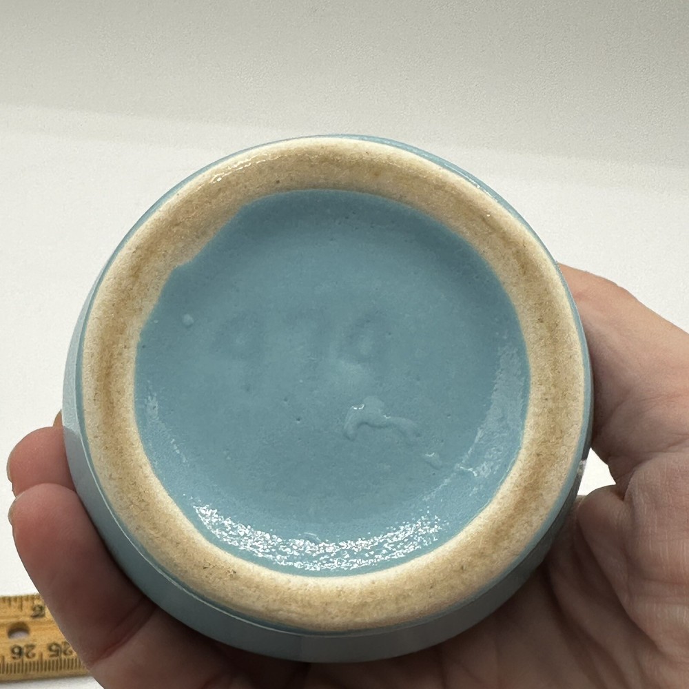 rare pottery # 474 pure maple syrup pitcher Blue