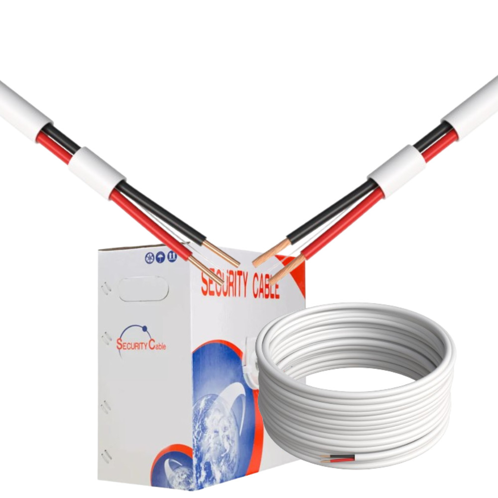 500FT 22/2 AWG Stranded Solid CCA Security Alarm Cable Unshielded CCTV Home