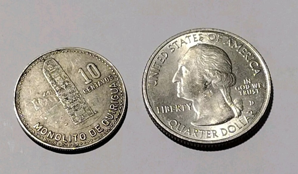 1983 Guatemala 10 Centavos Coin