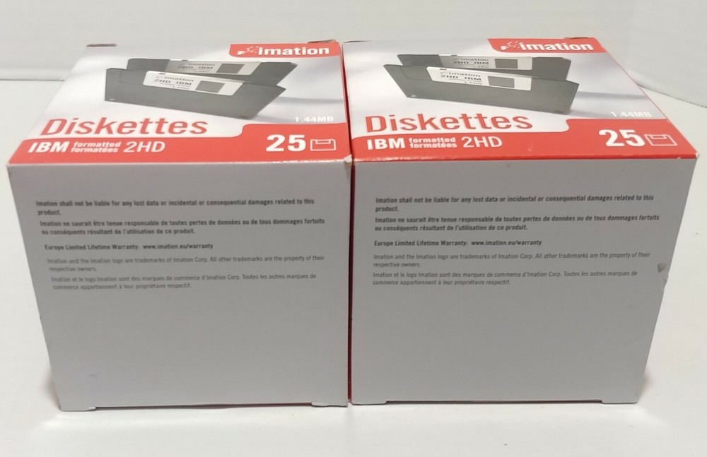 Imation Diskettes 2HD IBM 50 Pack! New Old Stock
