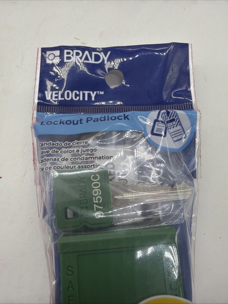 4 Pack BRADY SDPL-GRN-38PL Padlock, 793EE2