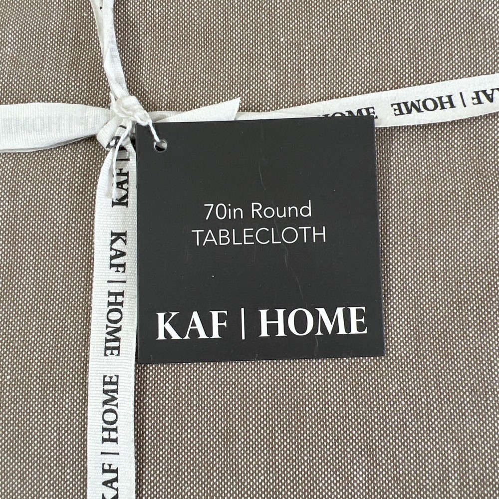 KAF Home Tablecloth Round 70 - Beige
