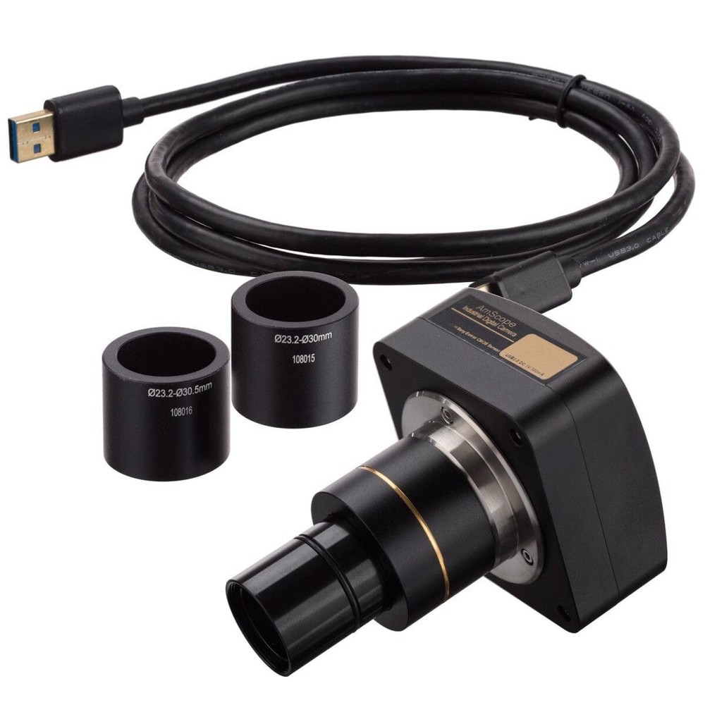 Amscope 1.2MP USB 2.0 High-sensitivity Color CMOS C-Mount Microscope Camera Kit