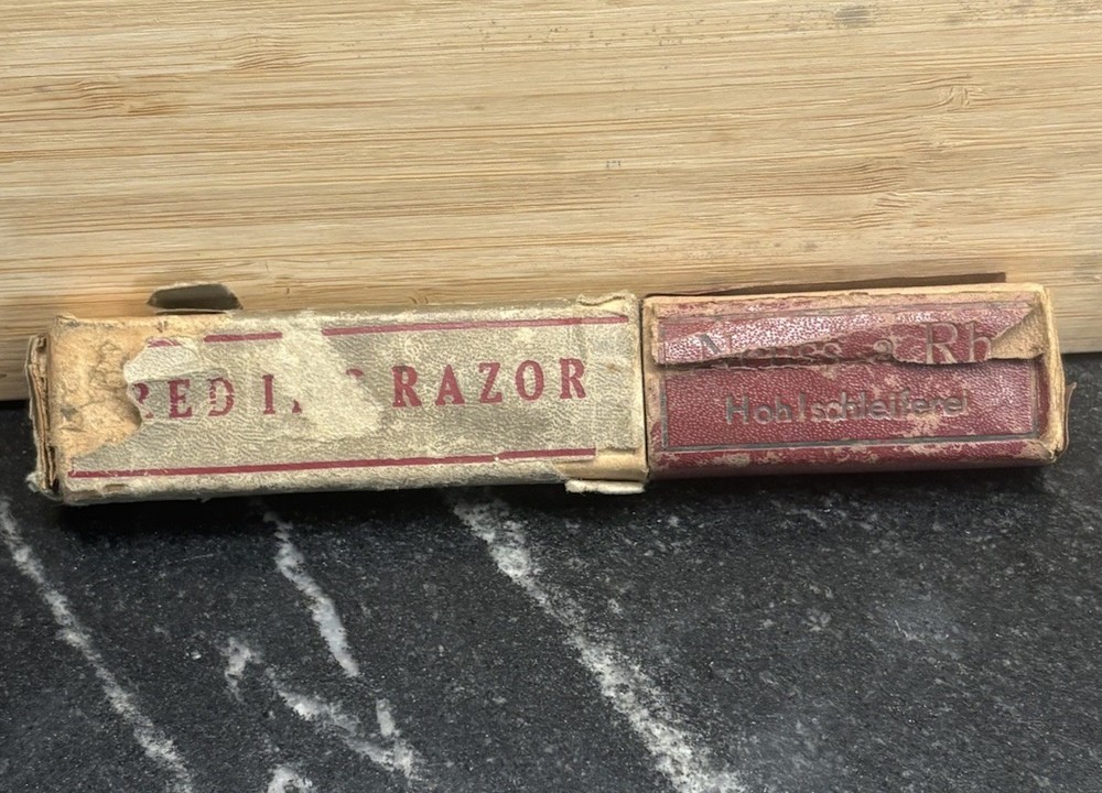 Vintage Red Imp Wedge Razor with Case
