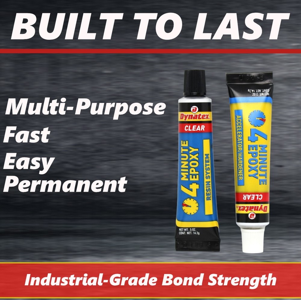 Dynatex 4 Min Clear Epoxy 2 oz - 60 Min Work Clear Bond (Single)