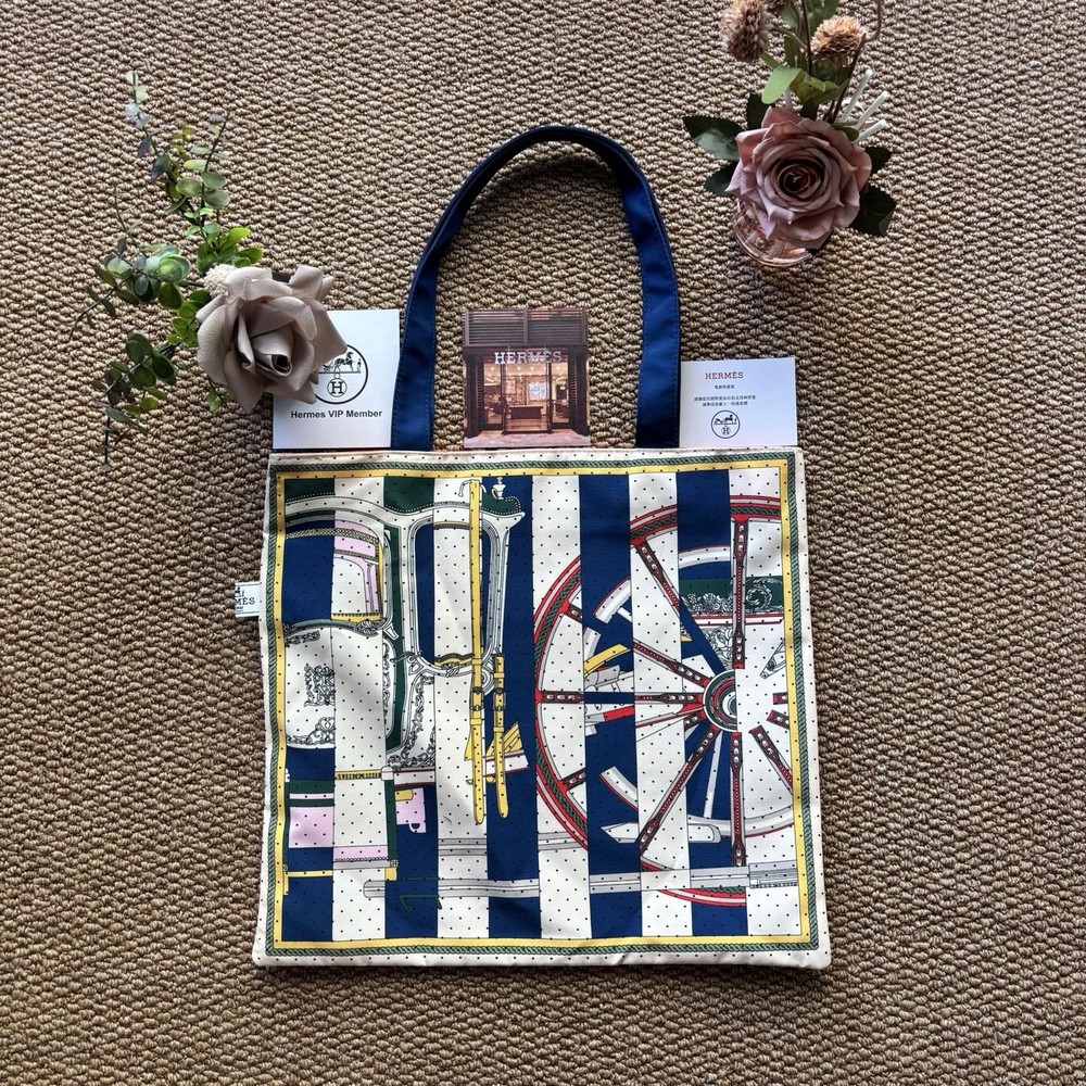 Striped Printed Carriage Handbag Shoulder Bag