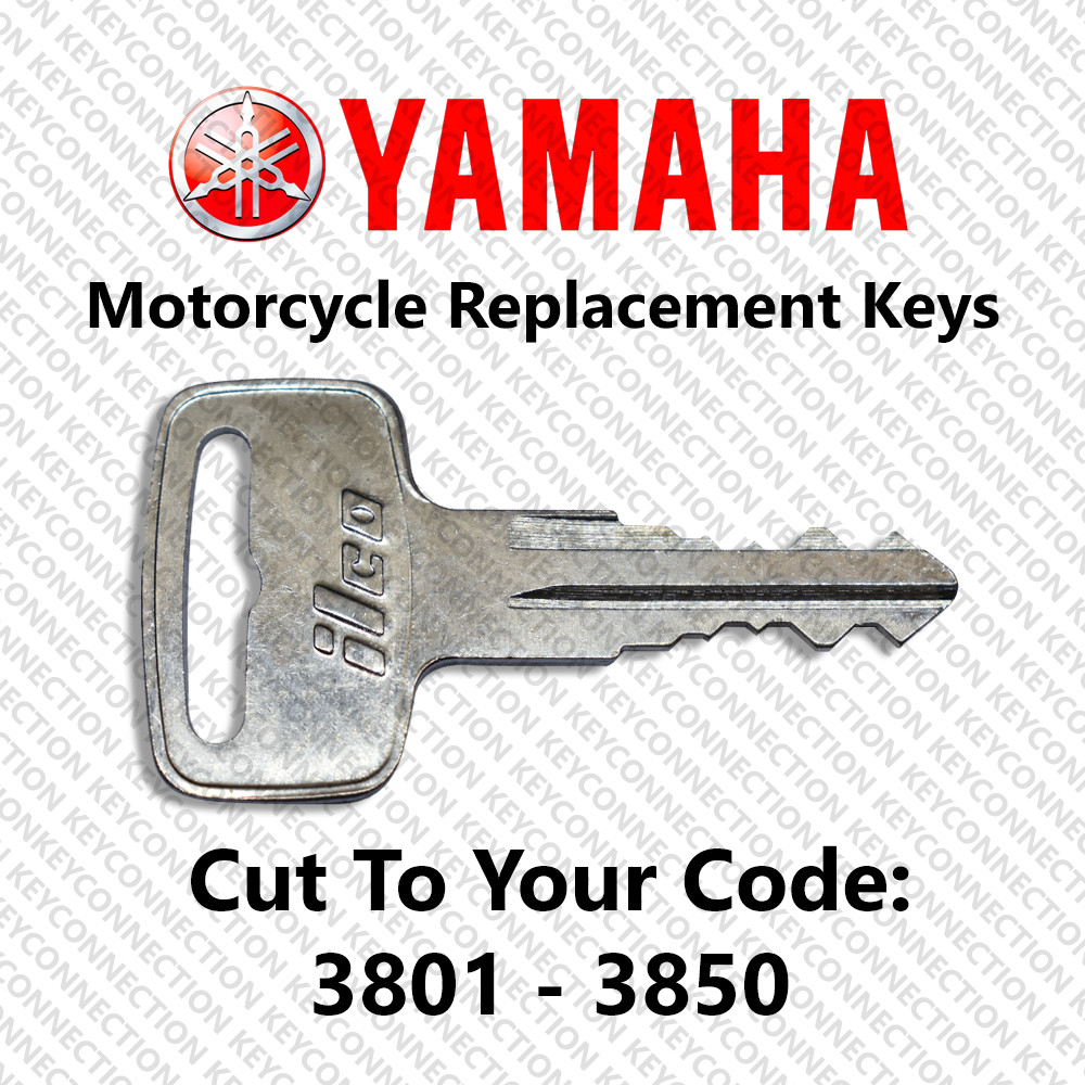 Yamaha Motorcycle Replacement Key Cut to Your Code 3801 - 3850