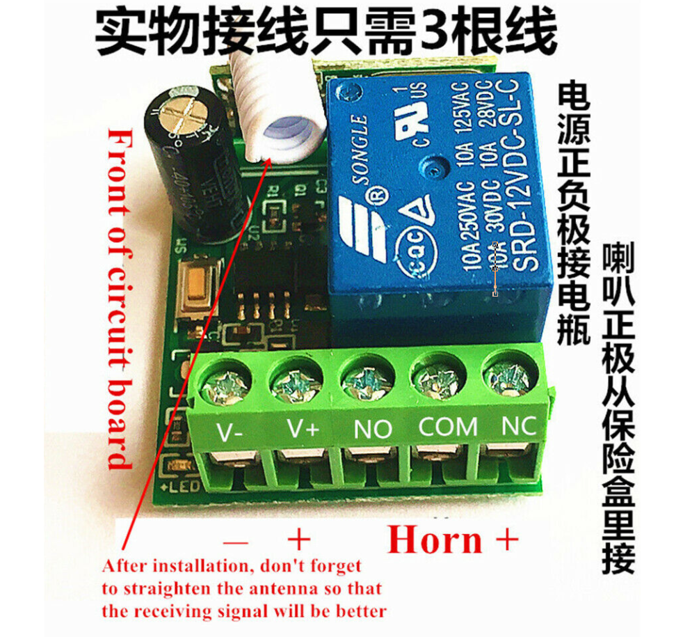 Universal Wireless Horn Button Car Steering Wheel Horn Button Kit 12V Auto Truck