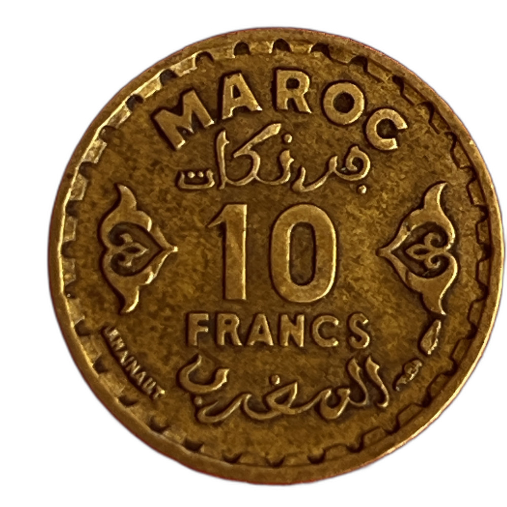 Morocco 10 Francs Y# 49 - 1371 Coin
