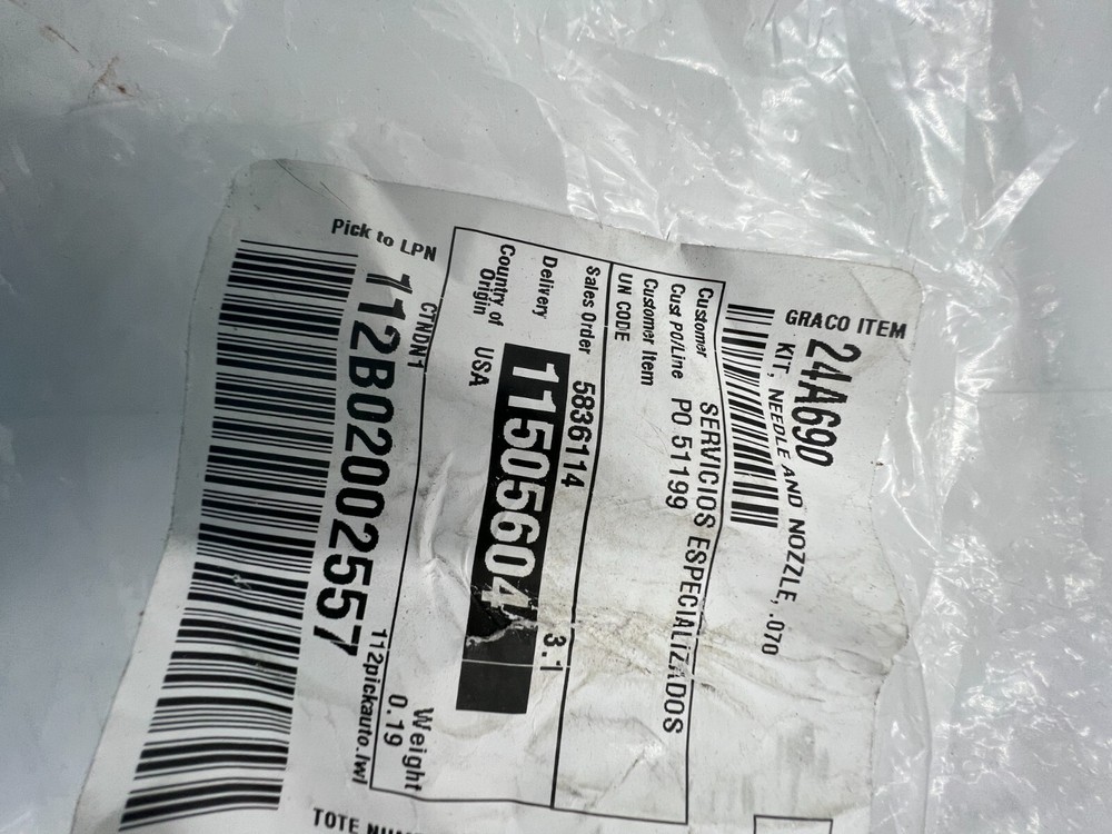 GRACO NEEDLE AND NOZZLE .070 24A690