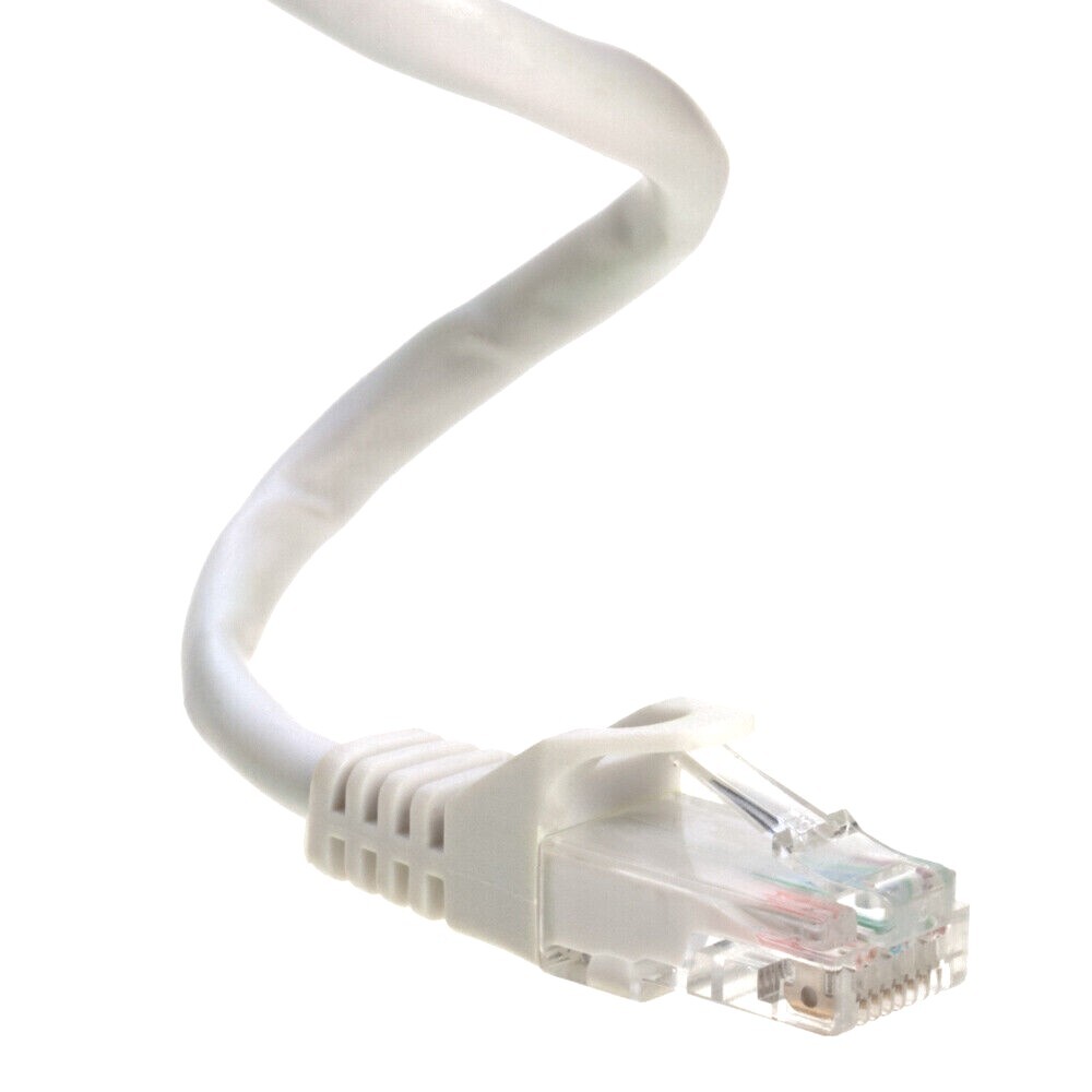 Cat5e White Patch Cord Network Cable Ethernet LAN RJ45 UTP 25FT- 200FT Multi LOT