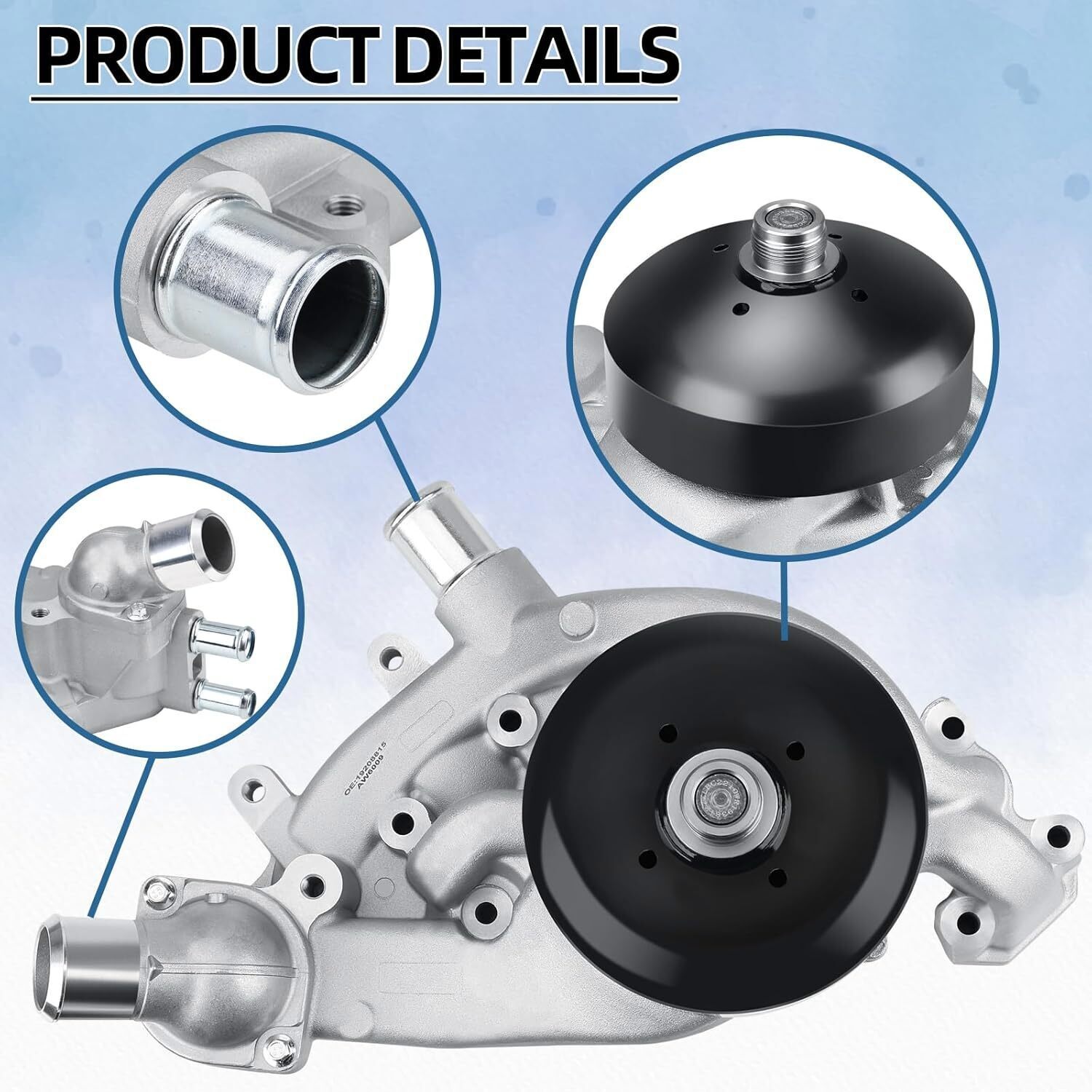 Water Pump w/ Thermostat for 2007-16 Chevrolet GMC Vortec 4.8L/5.3L/6.0L/6.2L