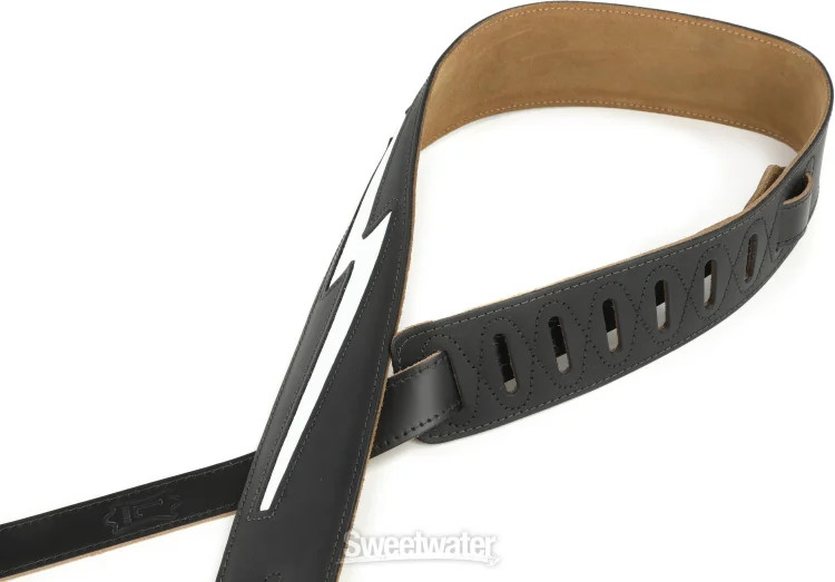 Levy's DM2 Genuine Leather Guitar Strap - Black