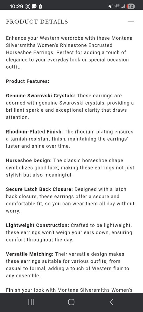 Silversmith Horshoe Earings