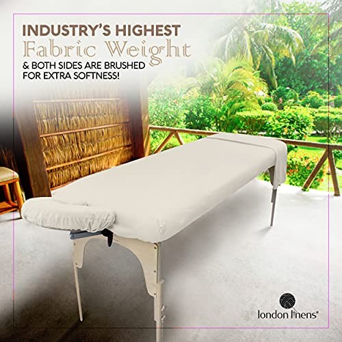 Soft Microfiber Massage Table Sheets Set 3 Piece Set - Includes Natural