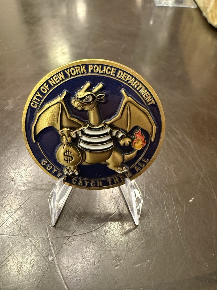 NYPD Major Case Squad Pokémon Challenge Coins Pikachu Charizard