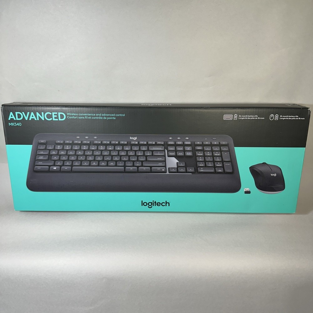 Logitech MK540 Combo Advanced Wireless Keyboard & Mouse Combo USB Receiver Black