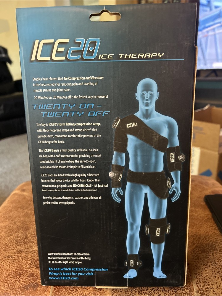 NEW - ICE20 Double Knee ICE Therapy Compression Wrap - FREESHIP