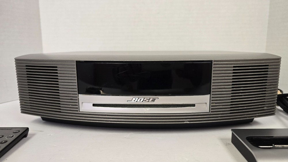 BOSE Wave Music System Silver Including 2 Remotes *Tested & Working*