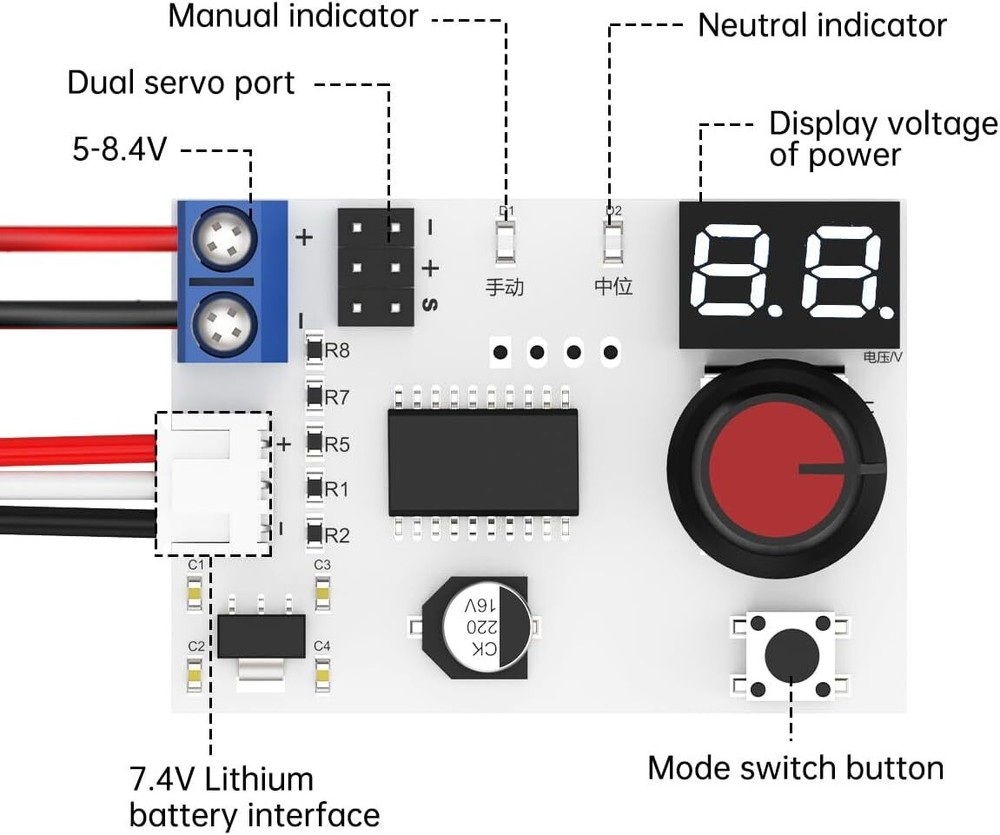 RC Digital Servo Tester 1 Channels Motor Servo Controller Centering Tool with