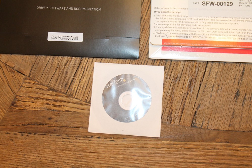Microsoft Windows Pro 64bit Installation Disk W/Nvidia Driver Software w/Startec