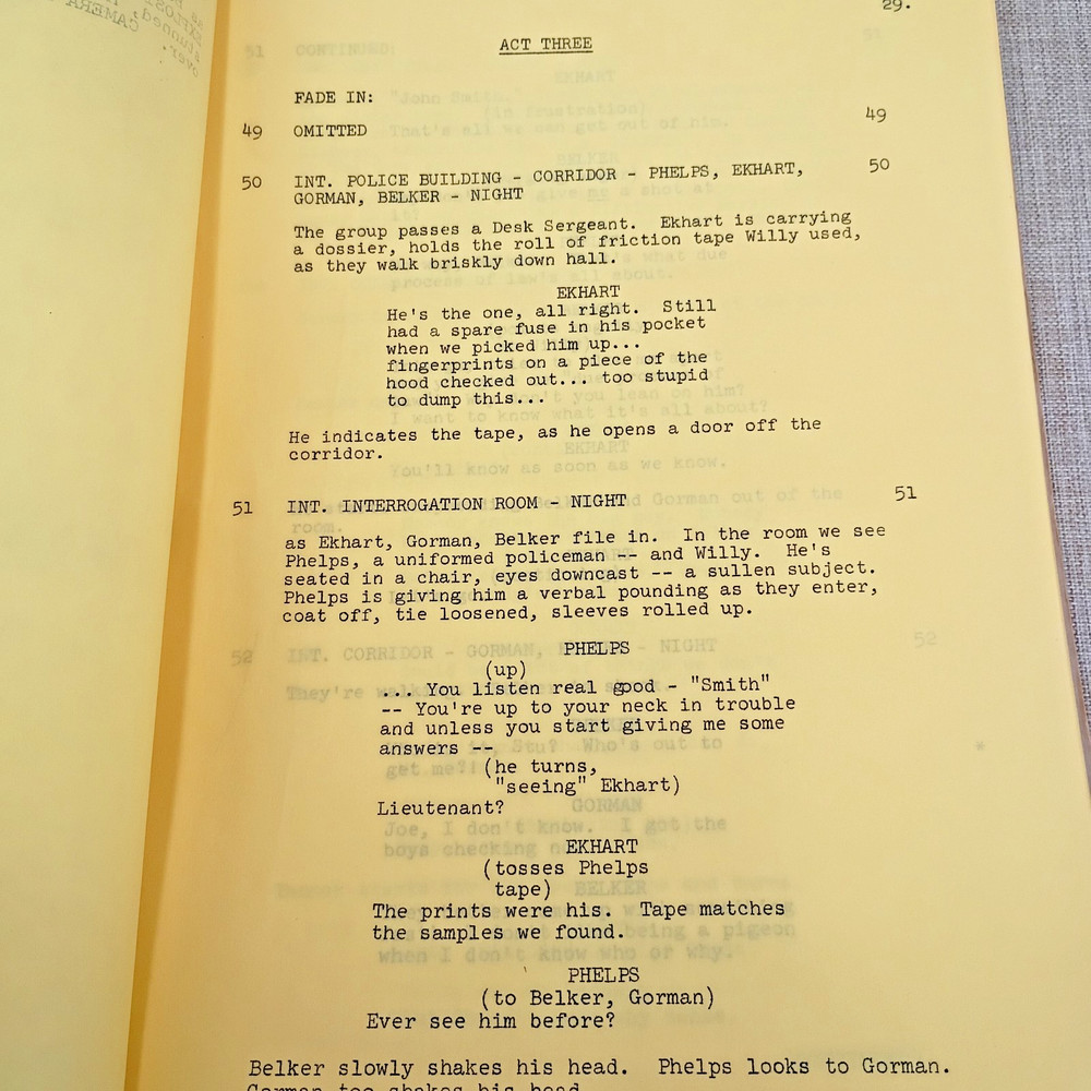 Mission: Impossible 1971 TV Show Original Script "Blues" Revised Final Draft