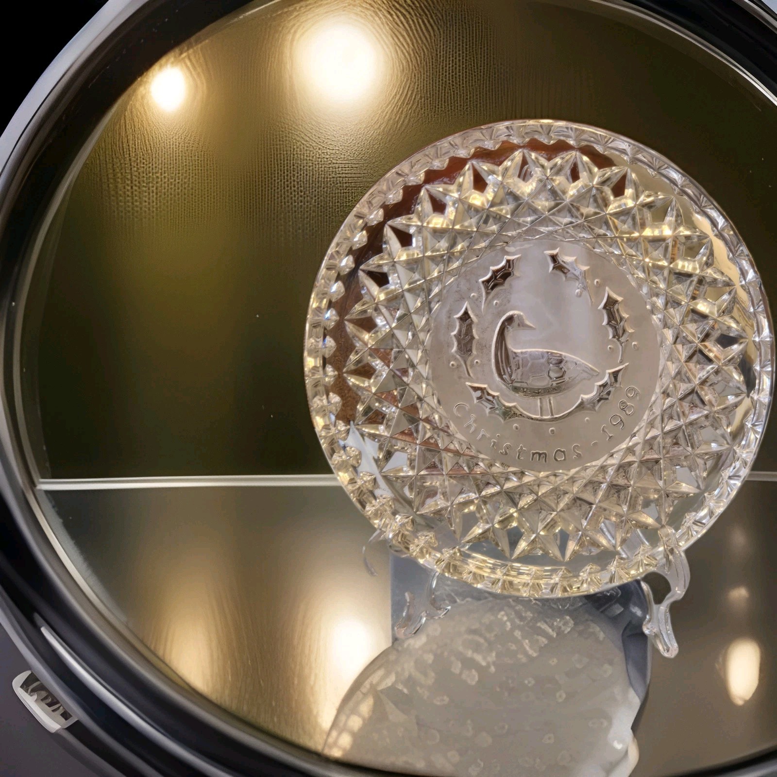 VTG Waterford Cut Crystal 12 Days Of Christmas 8" Diameter Christmas 1989 & 1992