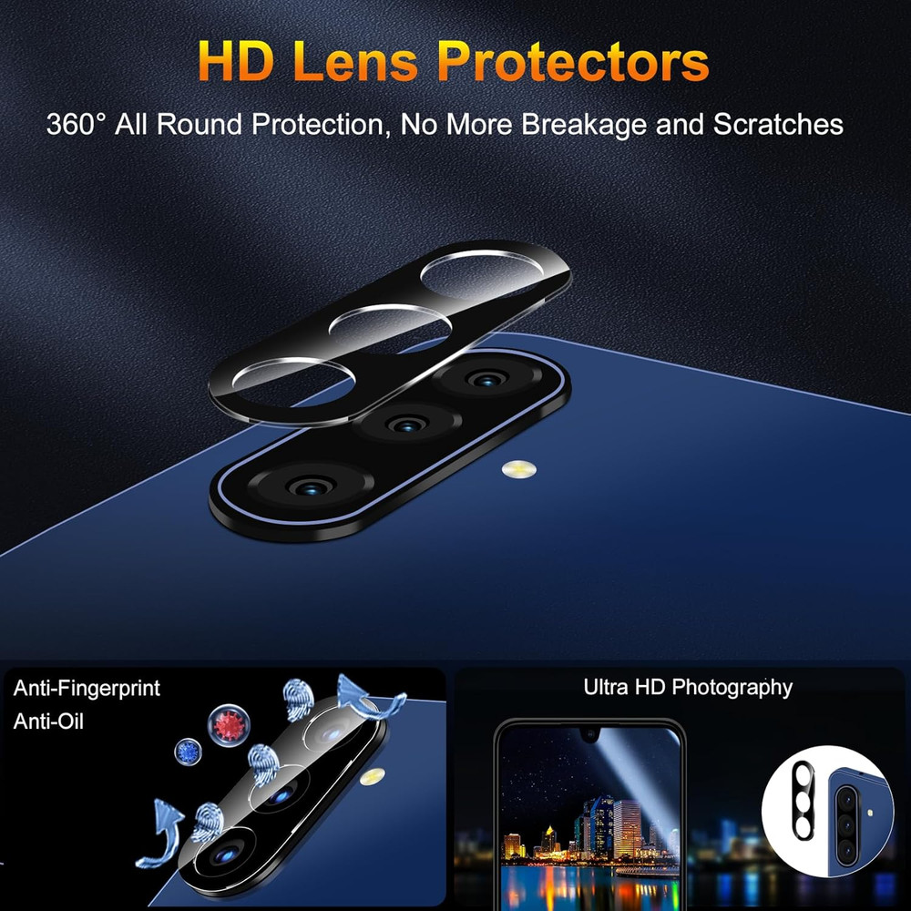 3 Pack Screen Protector for Samsung Galaxy A17 5G + 3 Pack Camera Lens Protector