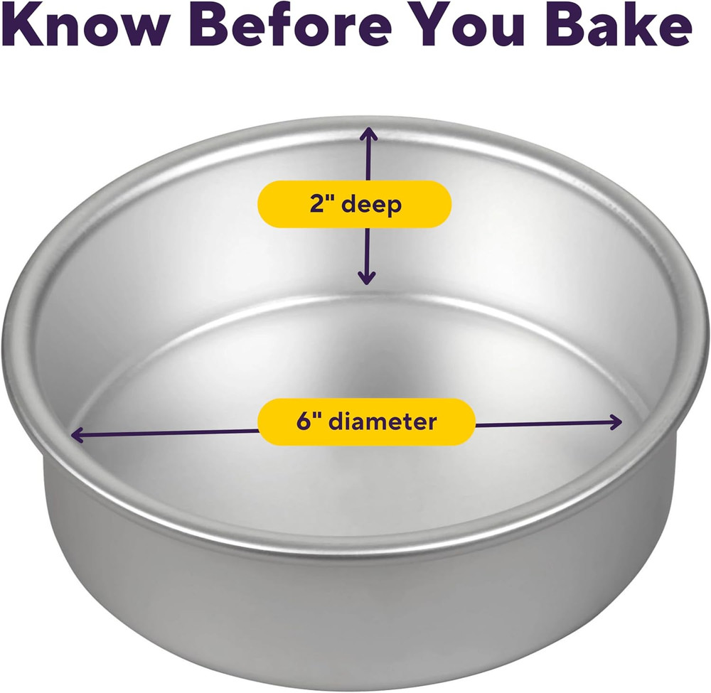 Performance Pans Aluminum Round Cake Pan, 6 x 2 in.
