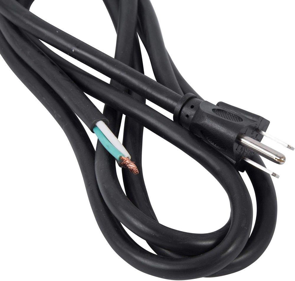 Versatile 6ft 3-Wire 15A Appliance Power Cord - Efficient & Easy Replacement