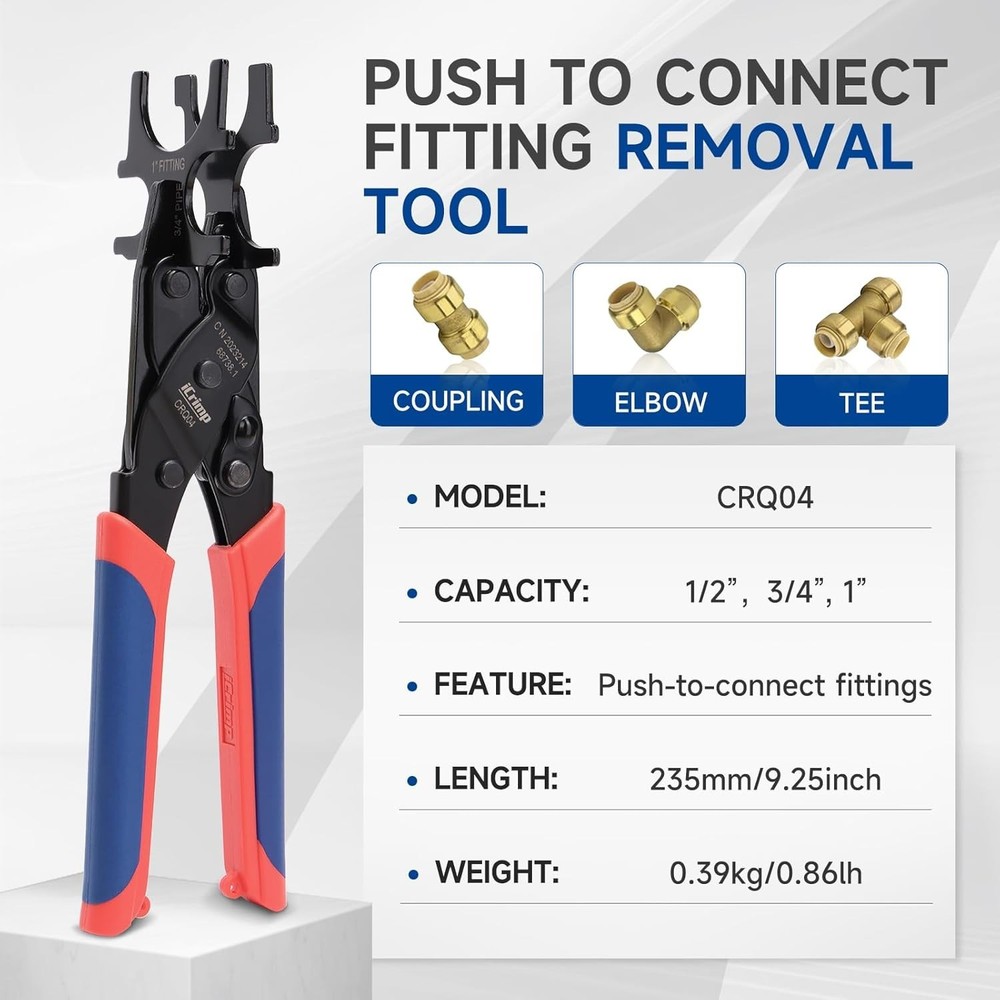 Professional Grade Push to Connect Fitting Removal Tool - Multi-Size Compatible