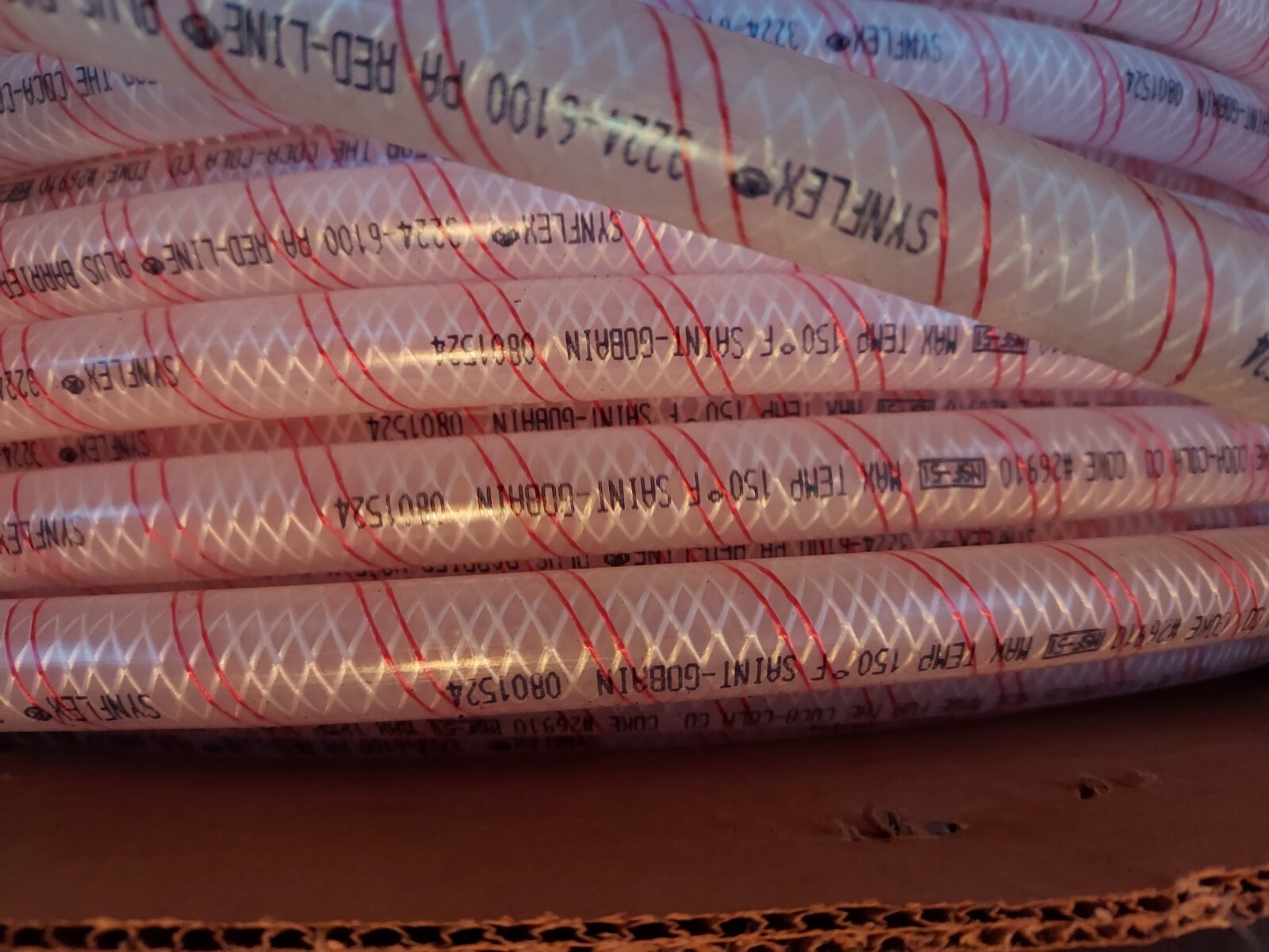EATON SYNFLEX BRAIDED TUBING 1/2" ID 50 ft lengths NOS Coca-Cola part # 26910