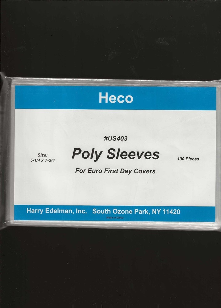 Poly First Day Cover Sleeves - 100ct - #403