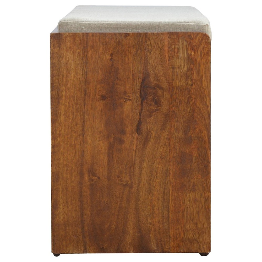 Solid Wood Bench with Storage