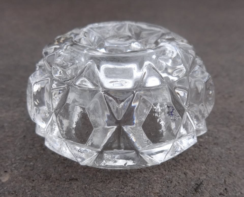 N.E Glass Washington Round Open Salt Dip, Cellar, Dish!