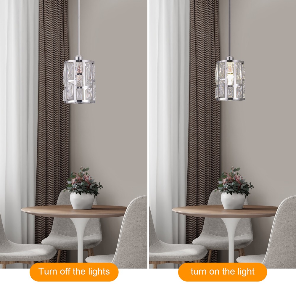 Ceiling-mounted Light, Adjustable Height, Modern Crystal Pendant Light Fixture?