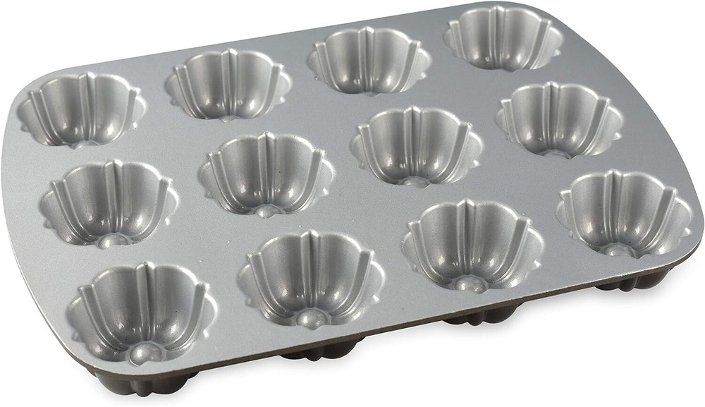 Nordic Ware Brownie Bundt Pan, 3.75 Cup Capacity, Graphite