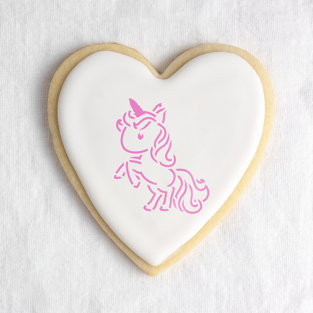 Unicorn Cookie Stencil - Durable & Reusable Mylar Stencils
